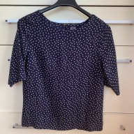 36 S 38 M Vero Moda bluzka granatowa beżowe groszki