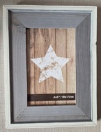 biało-szara ramka na zdjęcia 10x15 + papier do wydruku zdjęć