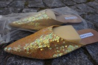 STYLE SNOB DENMARK KLAPKI CEKINY ELEGANCKIE r.39 NOWE