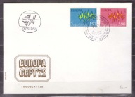 Jugoslawia CEPT Europa koperty FDC 1972