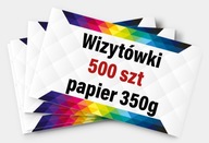 Wizytówki 500szt. Kreda 350g 1-str lub 2-str