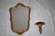 ZŁOTA STYLOWA KONSOLKA I LUSTRO barok