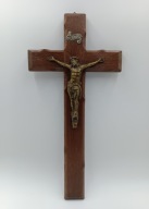 Piękny antyczny Stary Krzyż duży 50cm - Pan Jezus - bardzo stary krucyfiks