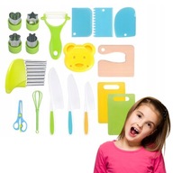 ZESTAW BEZPIECZNYCH NOŻY AKCESORIÓW KUCHENNYCH DLA DZIECI NOŻE ZESTAW JUZ