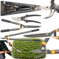 ZESTAW NOŻYCE SEKATOR 3SZT OGRODOWE DO GAŁĘŹI KRZEWÓW ŻYWOPŁOTU TELESKOPOWY