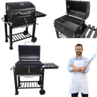 DE KRAFT GRILL OGRODOWY WĘGLOWY ANGULAR RUSZT ŻELIWNY + POKROWIEC SZAFKA