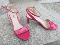 CLARKS nr 42/8 szerokie różowe sexy sandały na szpilce