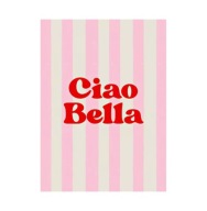 Plakat „Ciao Bella” – Typograficzny Plakat w Stylu Retro