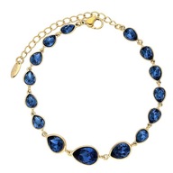 85873 Bransoletka stal chirurgiczna 316L pozł. 18k SAPPHIRE Swarovski