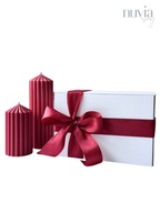 Zestaw świec sojowych Classy Pillar RED | Nuvia Soy