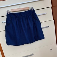 34 XS 36 S Atmosphere krótka spódnica mini wzór pepitka granatowa kobaltowa