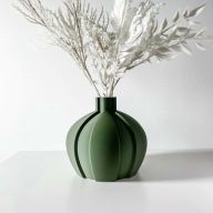 Designerski Wazon Kulisty 20 cm Premium Głęboka Zieleń Boho