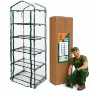 MAŁA SZKLARNIA BALKONOWA 5 POZIOMÓW TUNEL FOLIOWY FOLIA 69X49X200CM PVC