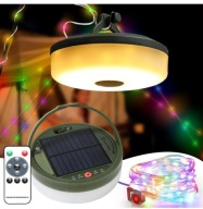 2 komplety Solarne Lampki Kempingowe Ogrodowe 10M LED z pilotem