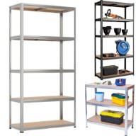 REGAŁ MAGAZYNOWY METALOWY 150x75x30cm DO PIWNICY SPIŻARNI GARAŻU MAGAZYNU