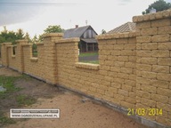 Cegła postarzana,ogrodzenia łupane,antyk,ozdobna Combet 20x10x11 Żółty