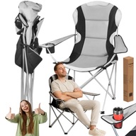KRZESŁO KOMFORTOWY FOTEL WĘDKARSKI SKLADANY TURYSTYCZNY PRZENOŚNY KEMPINGOW
