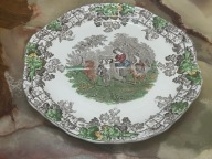 SPODE COPELAND BYRON SCENKA DZIELONY ZIELONY TALERZ