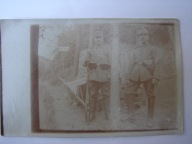 Żołnierze, hełm , strzelba - stare zdjęcie - Masur-Ruhne-Weg /Kętrzyn