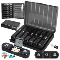 Pojemnik na leki tygodniowy organizer na suplementy kasetka 7 dni x 3 pory