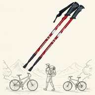 Kijki Nordic Walking składane kije trekkingowe regulowane do chodzenia