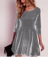 glamour AKSAMITNA WELUROWA aksamit szara