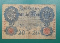 Niemcy, Banknot 20 Marek 1910 seria H 53