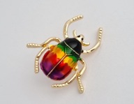 POZŁACANA BROSZKA EMALIA ŻUK