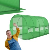 TUNEL FOLIOWY SZKLARNIA 4X2.5M OGRODOWY OGRODOWA STELAŻ FOLIA ZESTAW DUŻY