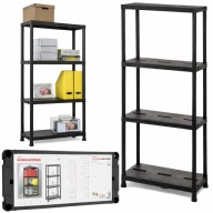 Regał plastikowy 138x60x30 cm do piwnicy garażu spiżarni 4 półki Mocny