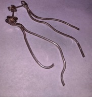 Kolczyki długie srebrne retro vintage klasyka