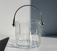 DUŻE WIADRO NA PONCZ, KOMPOT, LÓD, POJEMNIK Z UCHWYTEM, SZKŁO METAL FRANCJA