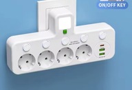 Listwa zasilająca Ineox LZW-4UW 4 gniazd 0,1 m biały