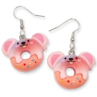 Kolczyki DONUTY Pączki Koale Koala Różowe Żywiczne PREZENT Słodkie