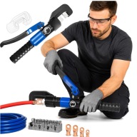ZACISKARKA HYDRAULICZNA DO TULEJEK KABLI + NOŻYCE 2W1 ZESTAW