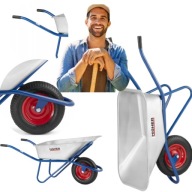 TACZKI OGRODNICZE BUDOWLANE Z JEDNYM KOŁEM 130L MOCNE WÓZEK OGRODOWY 210KG