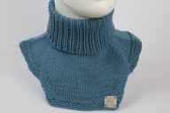 Wełniany komin, ocieplacz dziecięcy,merino, zimowy, r.86-98cm, jasny szary