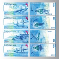 Banknoty kolekcjonerskie Most Hongkong-Zhuhai-Makau 4 sztuki UNC UV xshop