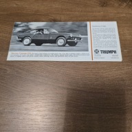 Triumph Herald 2000 1300 TR4A GT6 Spitfire 1967