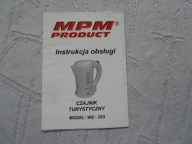 CZAJNIK TURYSTYCZNY MODEL WE 263 INSTRUKCJA OBSŁUGI