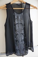 36 34 TFNC London czarna przeźroczysta top cekiny