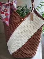 Torebka damska ręcznie robiona na szydełku, Koszyk, Torba, Boho