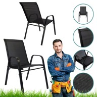 KRZESŁO OGRODOWE METALOWE NA BALKON TARAS FOTEL DO OGRODU ZESTAW 4SZT