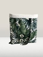 MAMAJASTUDIO Torba na zakupy,bawełniana torebka na ramię,shoperka zielona.