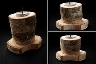 Świecznik z Brzozy – Naturalny Handmade Każdy unikalny EKO Loft Rustykalny