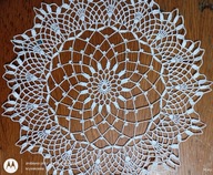 Serwetka .szydełkowa ok 38 cm - bielutka