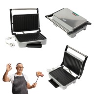 GRILL ELEKTRYCZNY OPIEKACZ DO KANAPEK KONTAKTOWY ZAMYKANY PANINI 850W