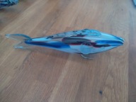 Piękna szklana ryba z dobrych czasów PRL , kolorowe szkło 28cm (A153)