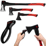 ZESTAW 3 SIEKIER ROZŁUPUJĄCYCH WŁÓKNO SZKLANE + OSTRZAŁKA SOLIDNE