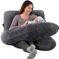 PODUSZKA DLA KOBIET W CIĄŻY CIĄŻOWA TYPU J SKŁADANA WYGODNA 180X120X80CM